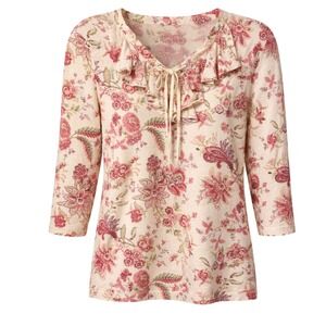 Vintage Romantic Boho Cottagecore Top Womens Size L Grandmillennial Prairiecore